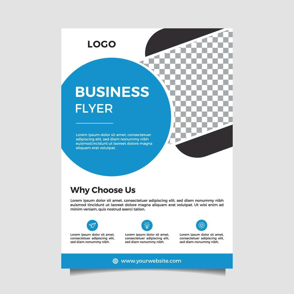 Modern corporate flyer design template vector