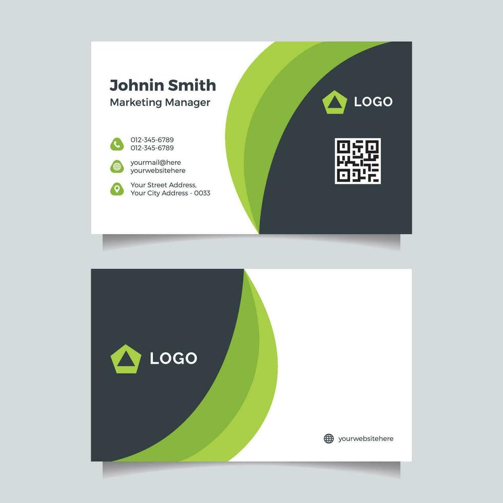 Modern elegant business card design vector