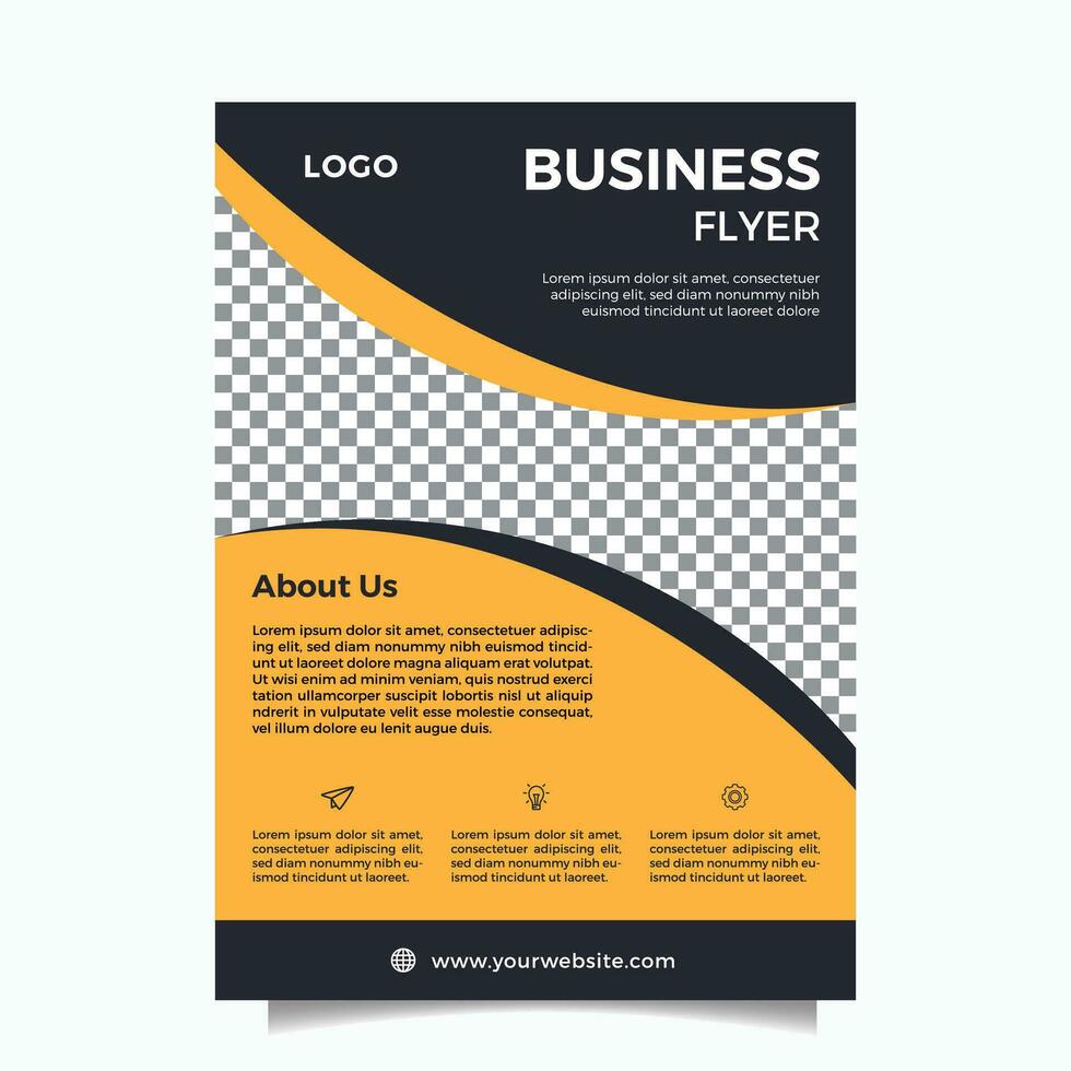 Elegant black flyer design template vector