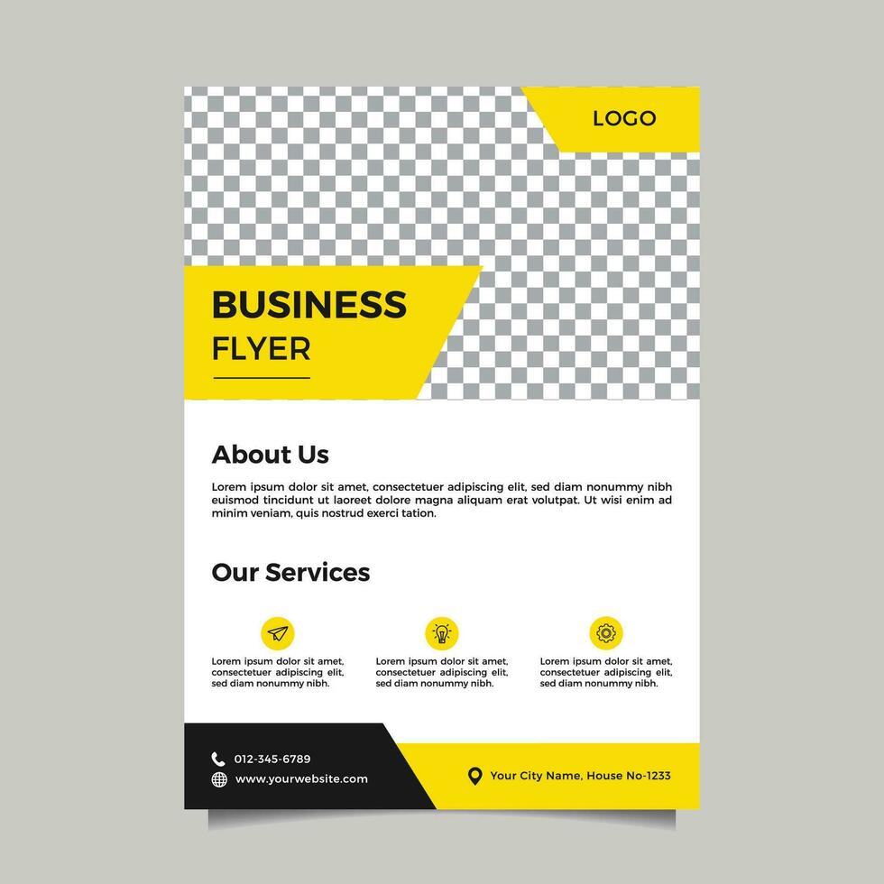 Professional corporate flyer design template vector