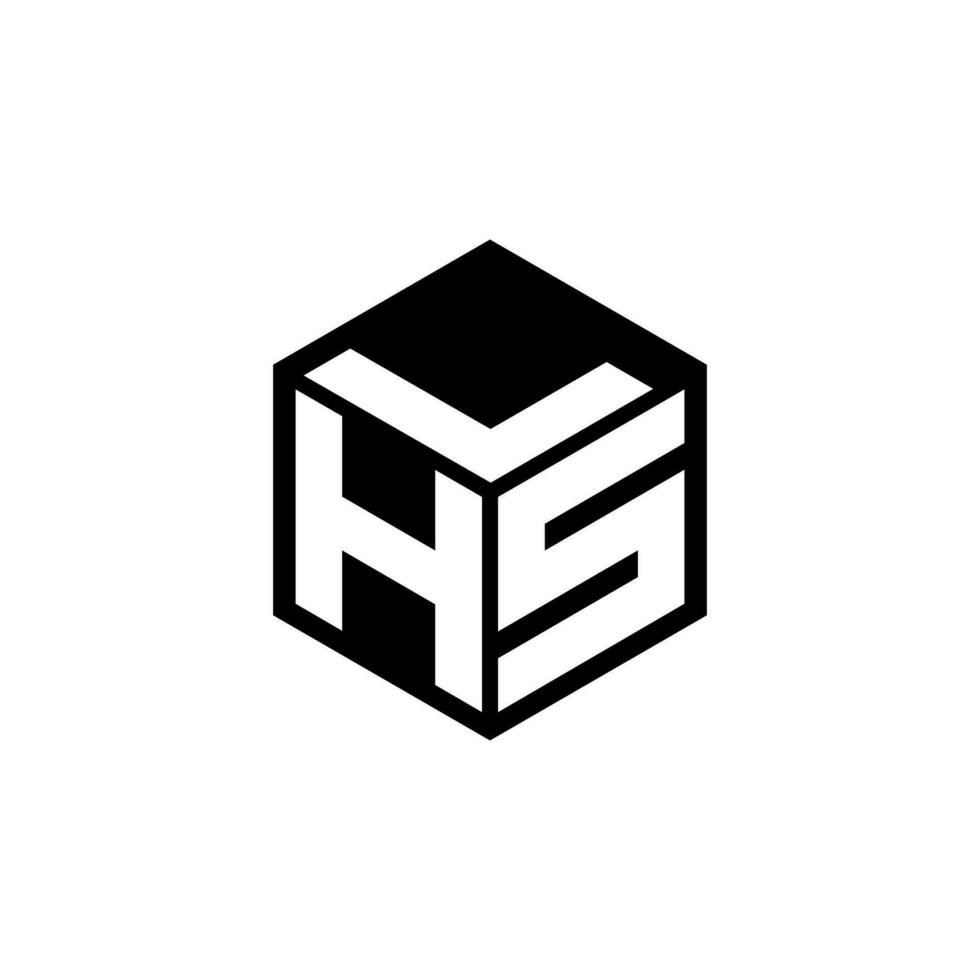 HSL letter logo design in illustration. Vector logo, calligraphy designs for logo, Poster, Invitation, etc.