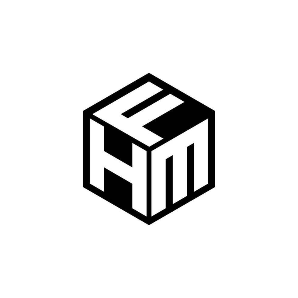 diseño de logotipo de letra hmf en ilustración. logotipo vectorial, diseños de caligrafía para logotipo, afiche, invitación, etc. vector