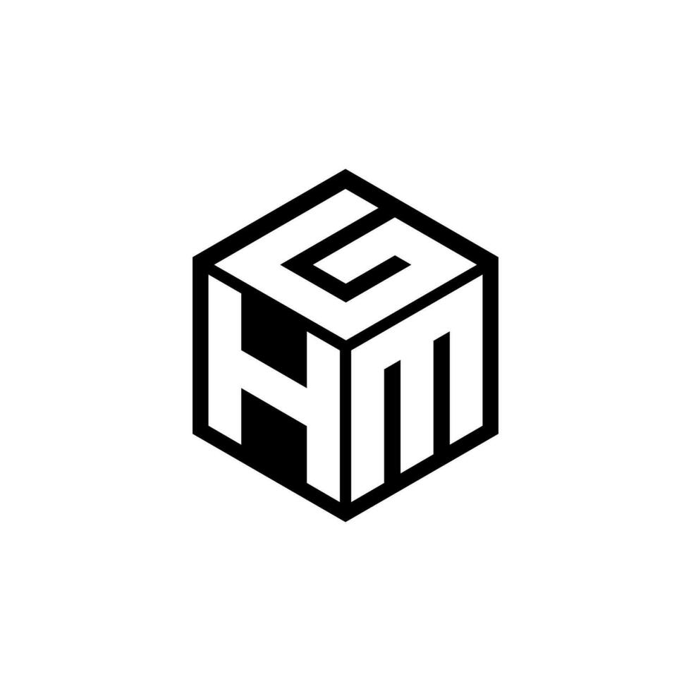 diseño del logotipo de la letra hmg en la ilustración. logotipo vectorial, diseños de caligrafía para logotipo, afiche, invitación, etc. vector