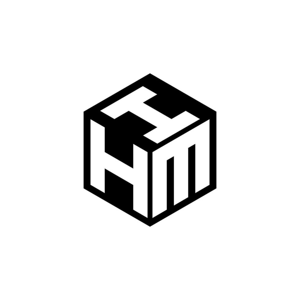 diseño del logotipo de la letra hmi en la ilustración. logotipo vectorial, diseños de caligrafía para logotipo, afiche, invitación, etc. vector