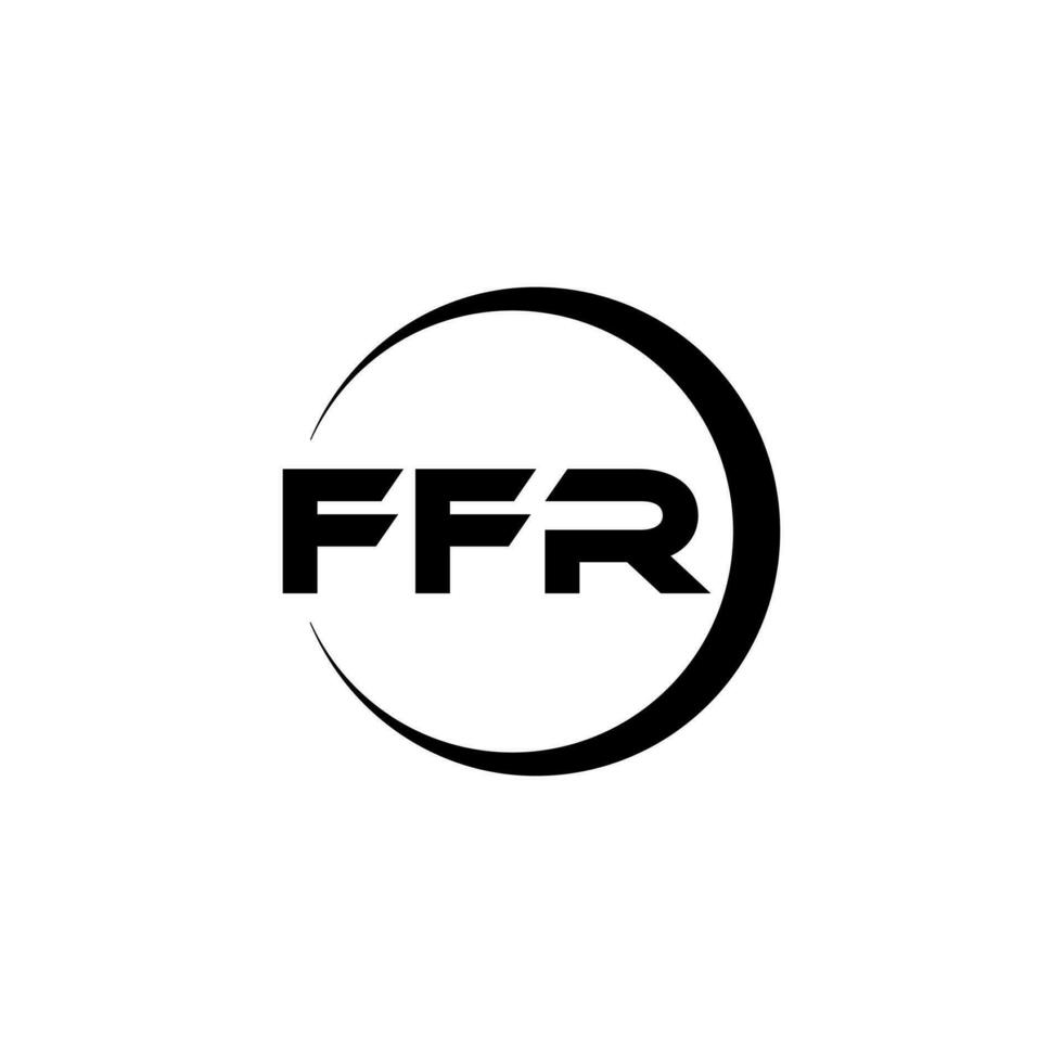 ffr letra logo diseño en ilustración. vector logo, caligrafía diseños para logo, póster, invitación, etc.