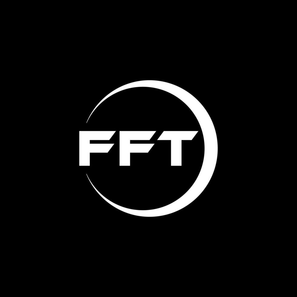 FFT letter logo design in illustration. Vector logo, calligraphy designs for logo, Poster, Invitation, etc.
