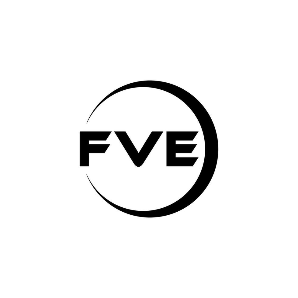 FVE letter logo design in illustration. Vector logo, calligraphy designs for logo, Poster, Invitation, etc.