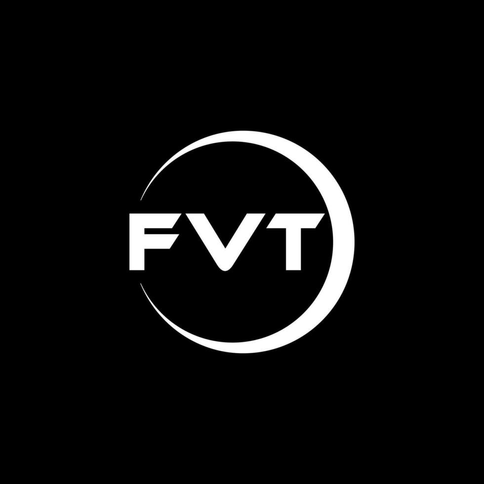 fvt letra logo diseño en ilustración. vector logo, caligrafía diseños para logo, póster, invitación, etc.