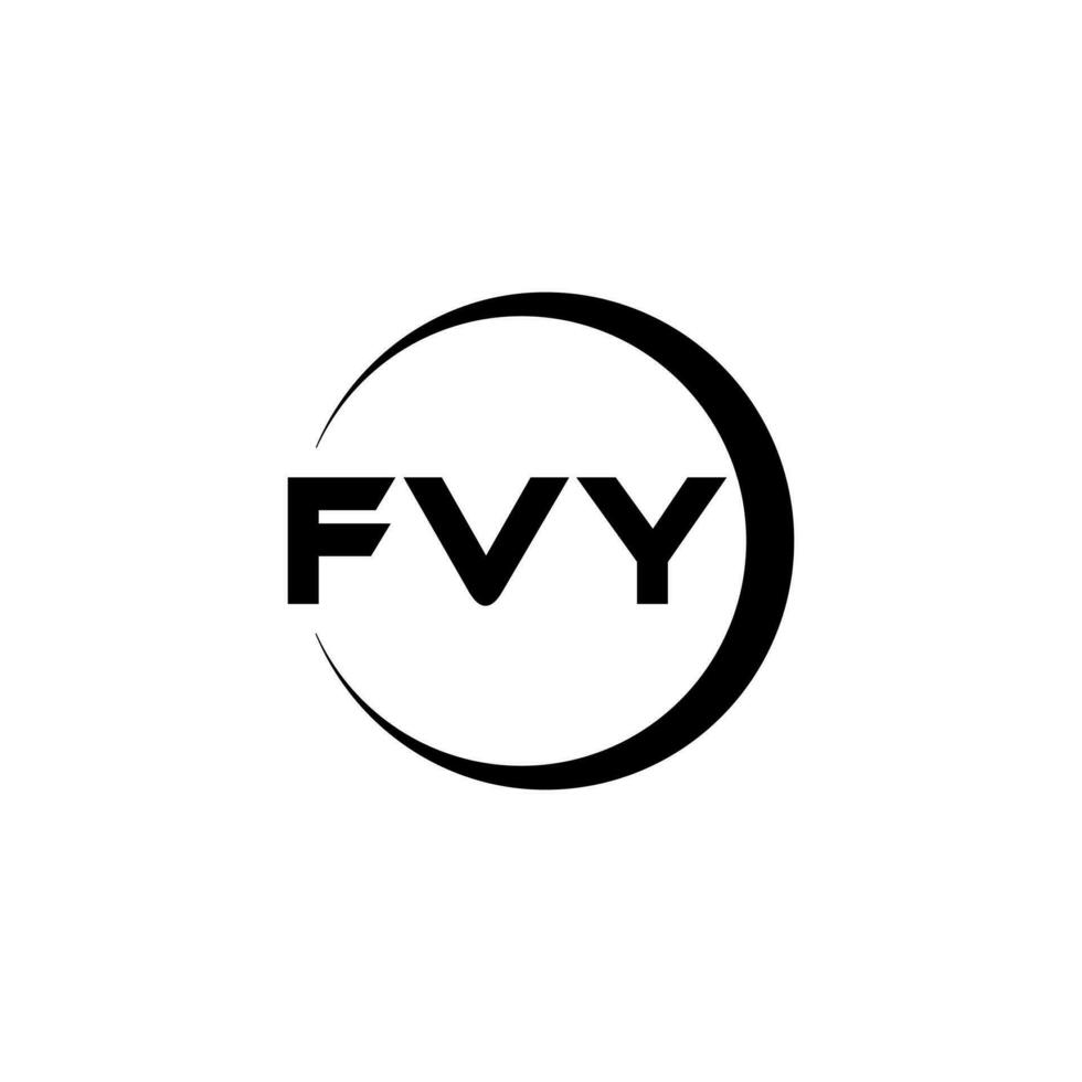 fvy letra logo diseño en ilustración. vector logo, caligrafía diseños para logo, póster, invitación, etc.