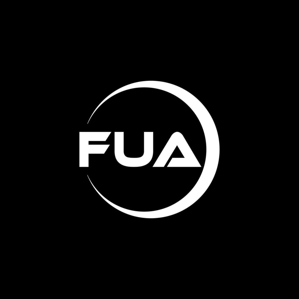 FUA letter logo design in illustration. Vector logo, calligraphy designs for logo, Poster, Invitation, etc.
