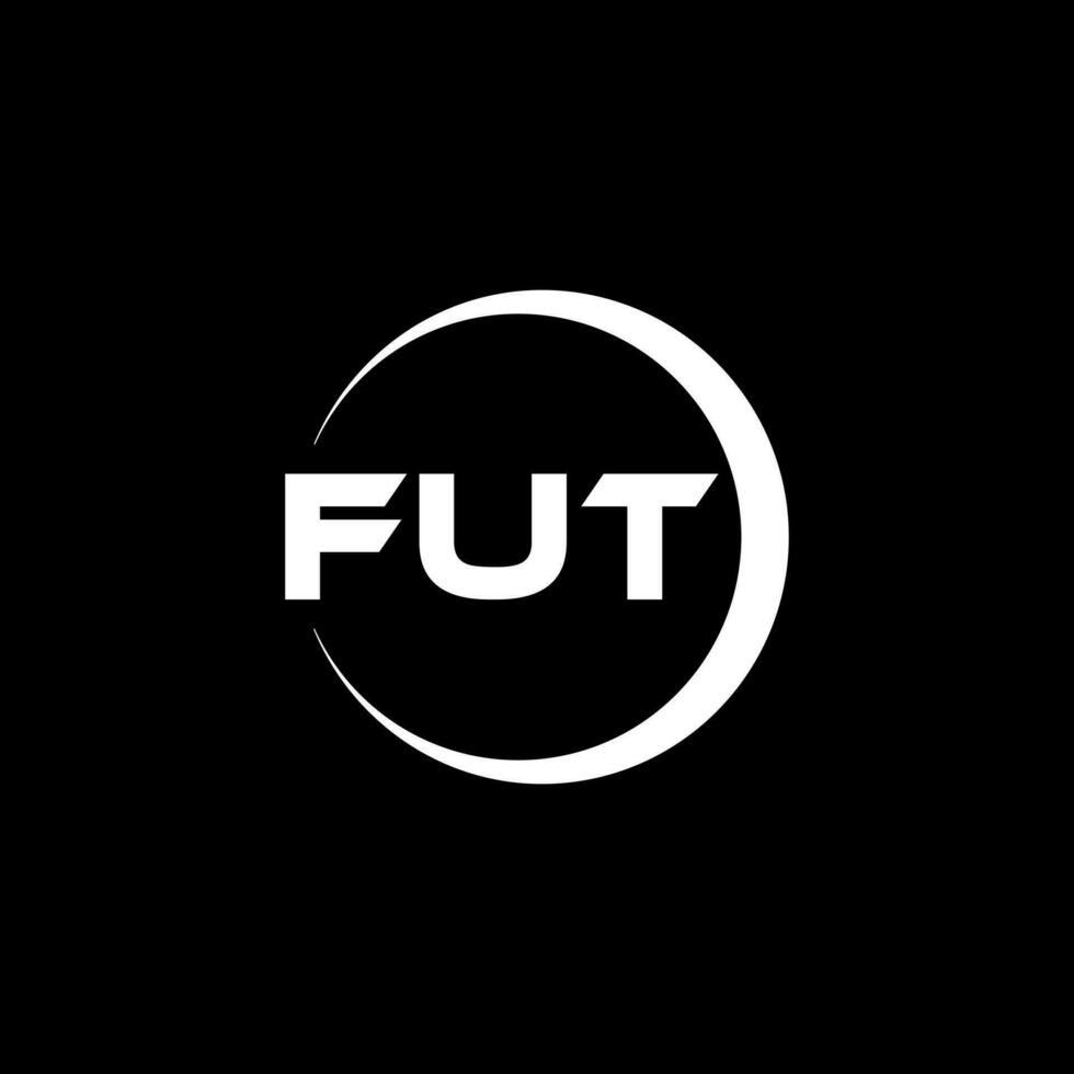 FUT letter logo design in illustration. Vector logo, calligraphy designs for logo, Poster, Invitation, etc.