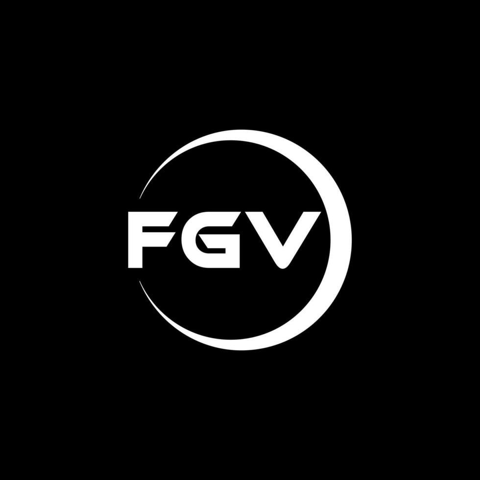 fgv letra logo diseño en ilustración. vector logo, caligrafía diseños para logo, póster, invitación, etc.