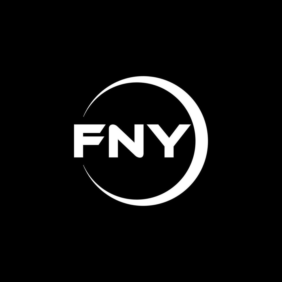FNY letter logo design in illustration. Vector logo, calligraphy designs for logo, Poster, Invitation, etc.