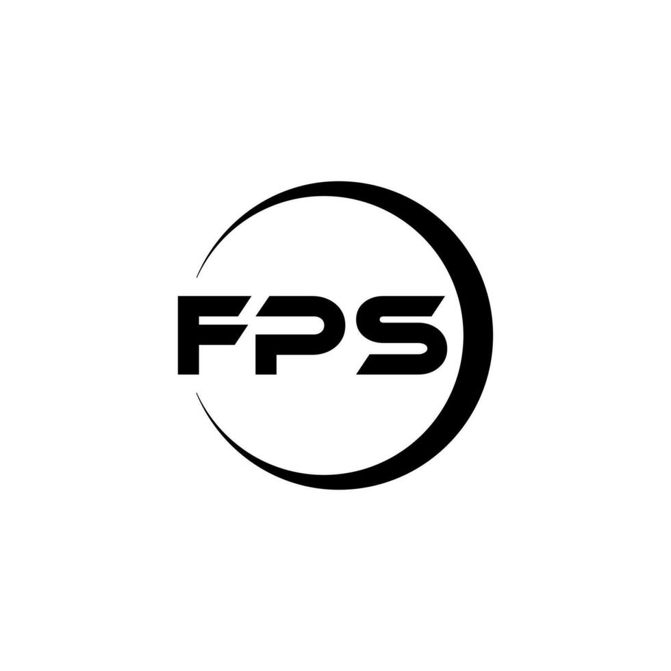 fps letra logo diseño en ilustración. vector logo, caligrafía diseños para logo, póster, invitación, etc.