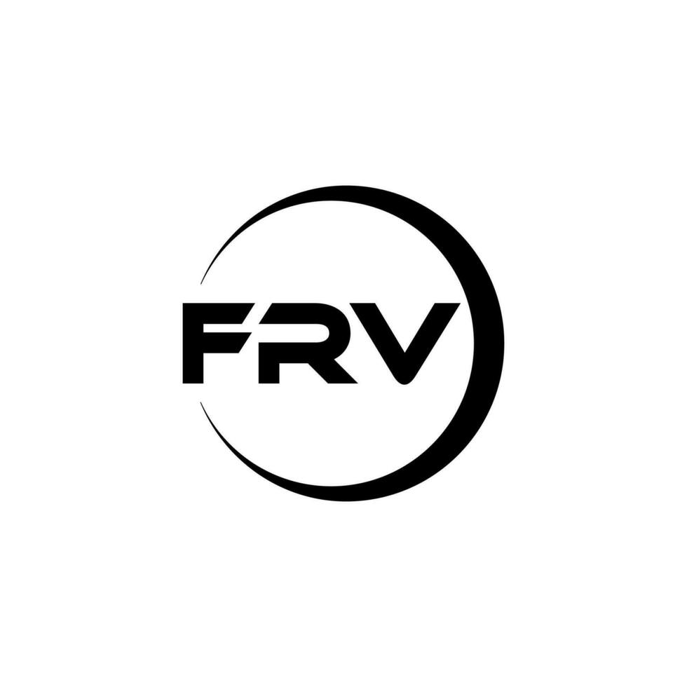 diseño de logotipo de letra frv en ilustración. logotipo vectorial, diseños de caligrafía para logotipo, afiche, invitación, etc. vector