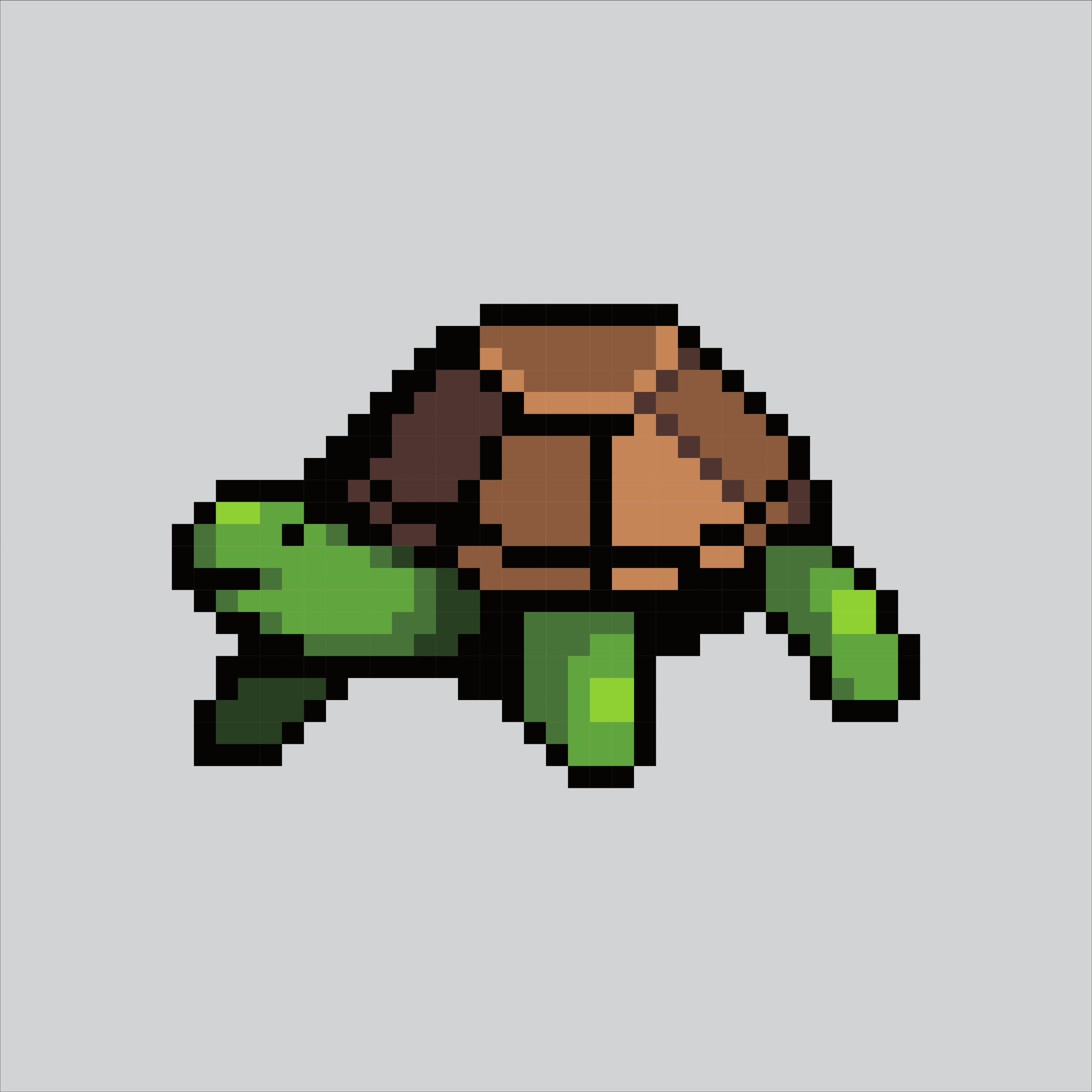 Pixel art illustration Turtle. Pixelated Turtle. Sea turtle coral icon ...