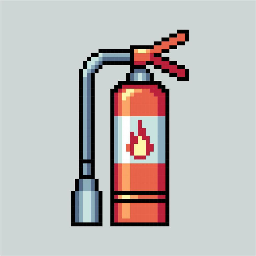 Pixel art illustration Fire Extinguisher. Pixelated Fire Extinguisher. Fire Extinguisher icon pixelated for the pixel art game and icon for website and video game. old school retro. vector