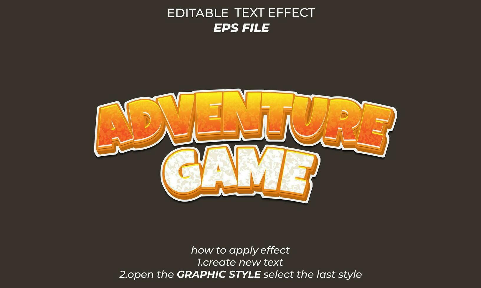 adventure text effect,typography, 3d text vector