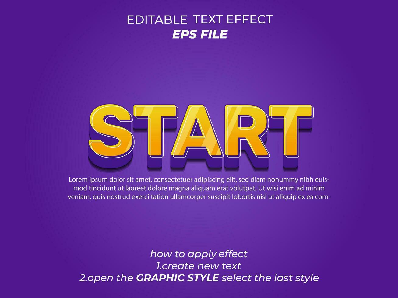 estrella texto efecto, tipografía, 3d texto. vector modelo