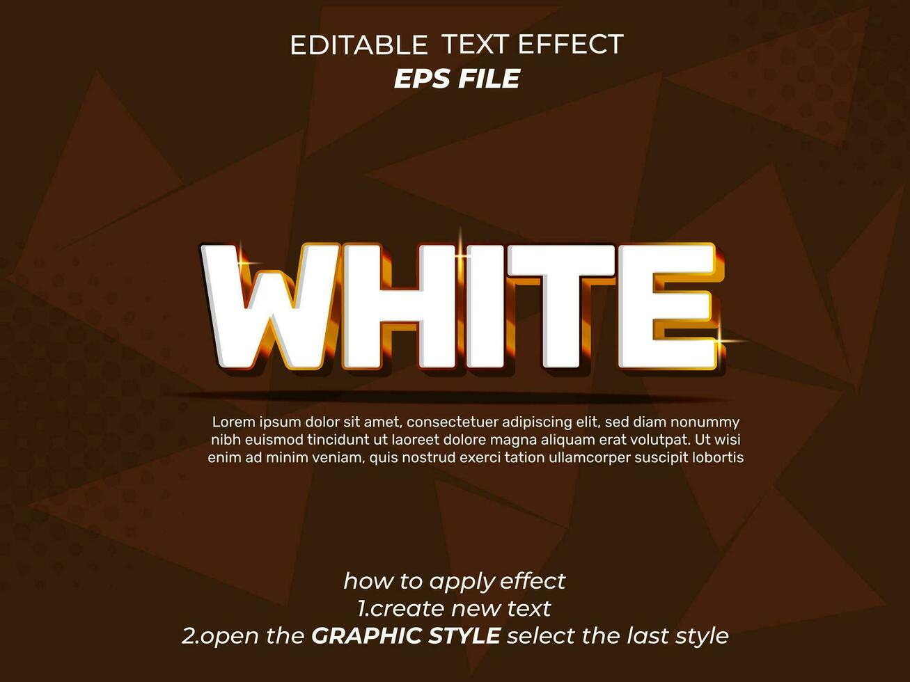 white text effect, typography, 3d text. vector template