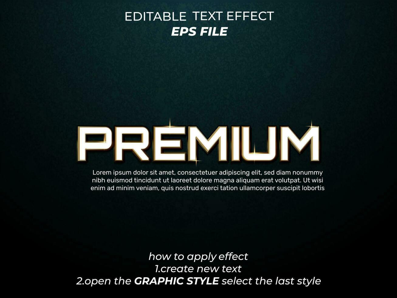 premium text effect,, typography, 3d text. vector