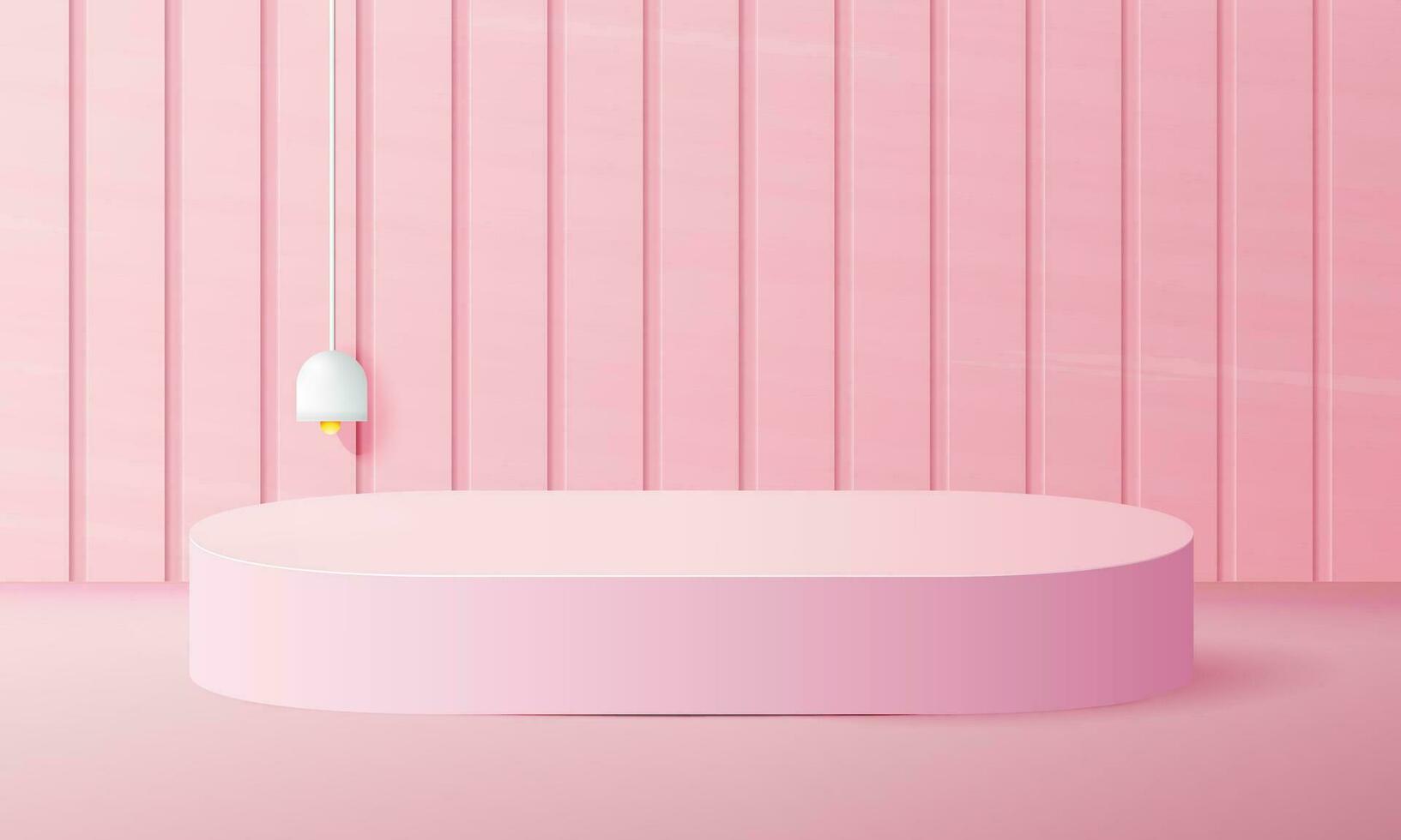 Luxury pink pastel podium scene background with back drop, product presentation, mock up, show cosmetic, product blank podium vector