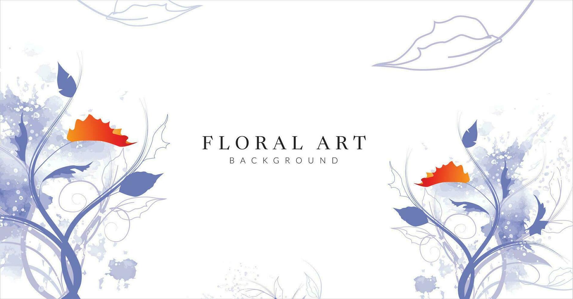 A vector illustration of floral art background with copy space