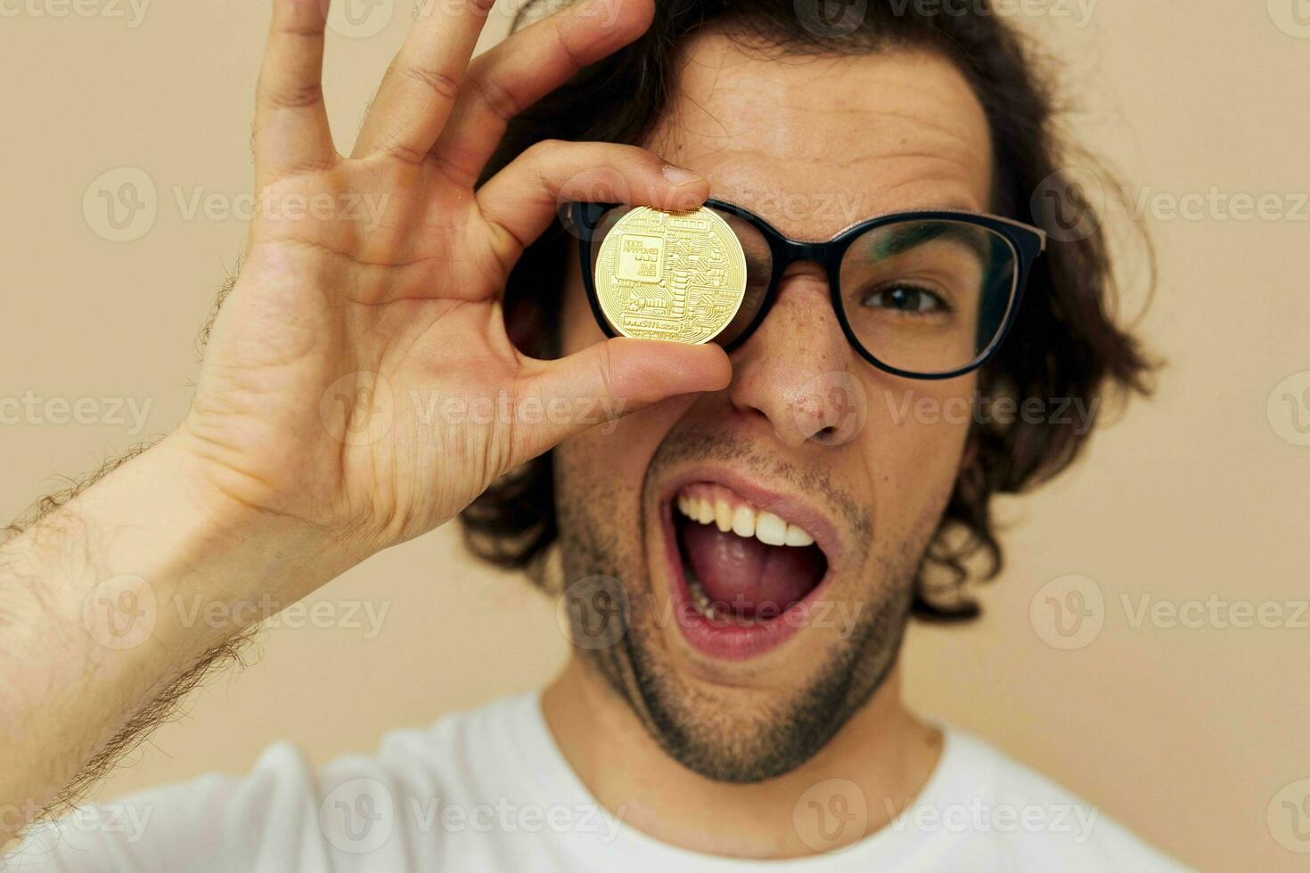 man emotions cryptocurrency finance close-up Lifestyle unaltered photo