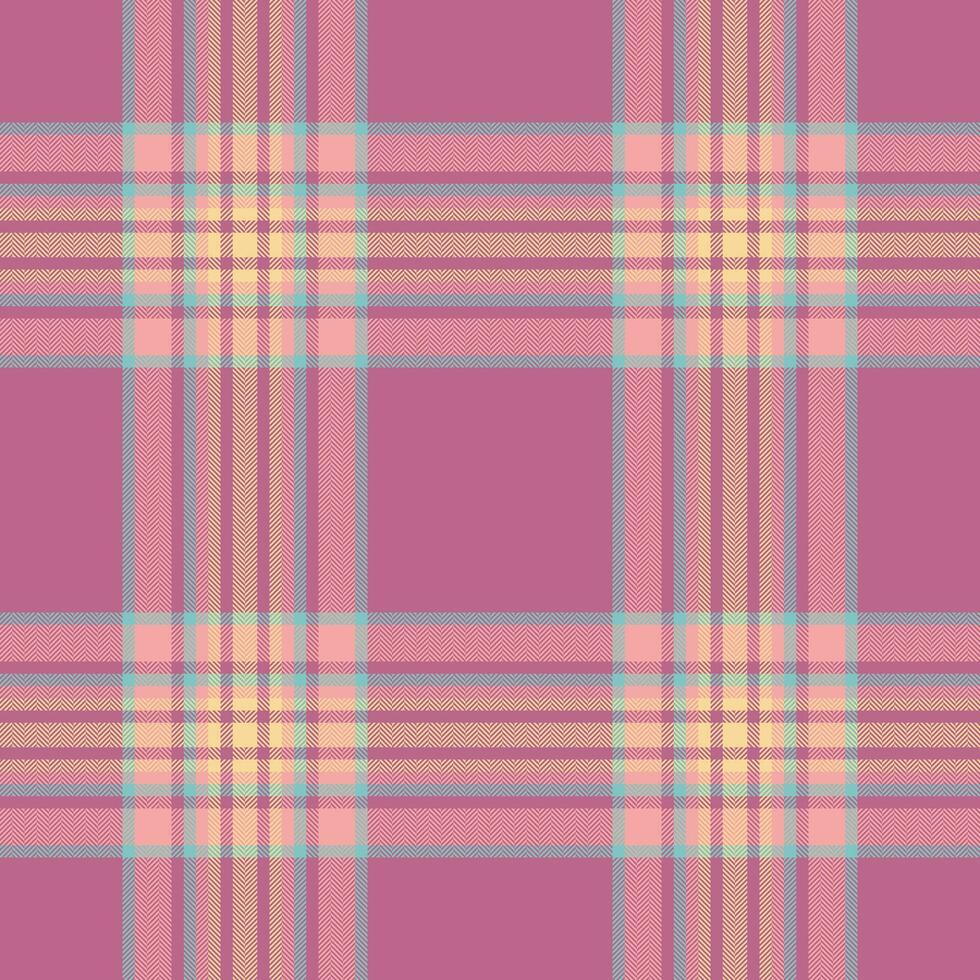 Tartan textile fabric of background pattern vector with a seamless texture plaid check.