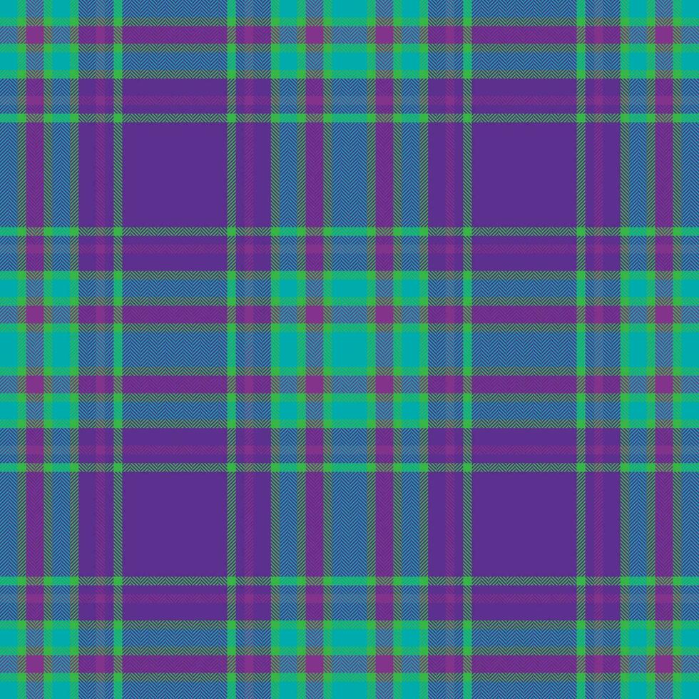 Plaid seamless pattern in blue. Check fabric texture. Vector textile print.