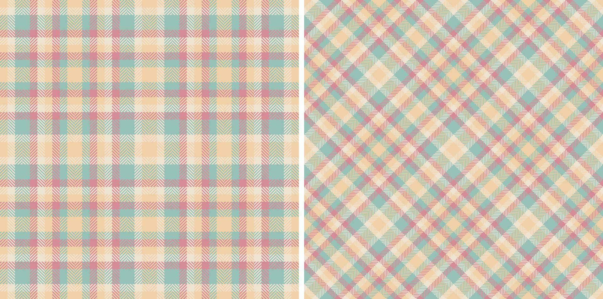 Plaid fabric textile of tartan check seamless with a background texture pattern vector. vector