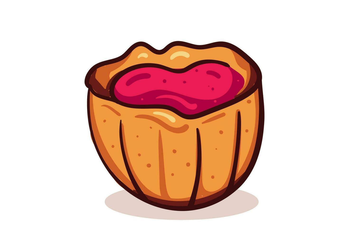 Sweet cake vector illustration. Dessert food symbol. Bakery design elements, logos, badges, labels and icons.