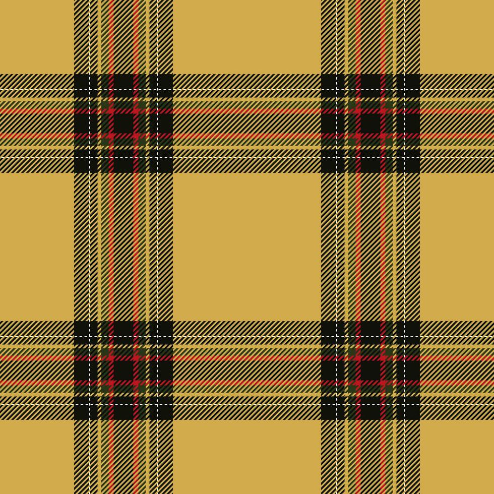 Plaid seamless pattern in orange. Check fabric texture. Vector textile print.