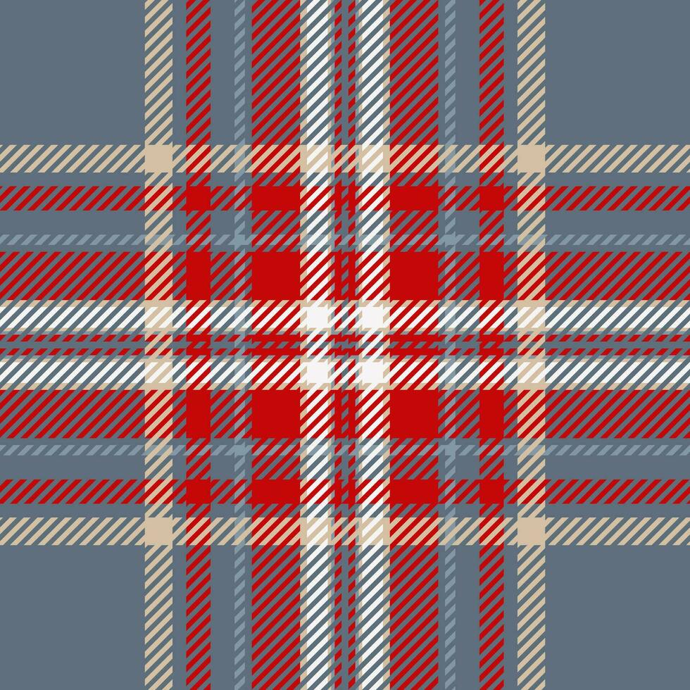 Plaid check pattern. Seamless fabric texture. Tartan textile print. vector