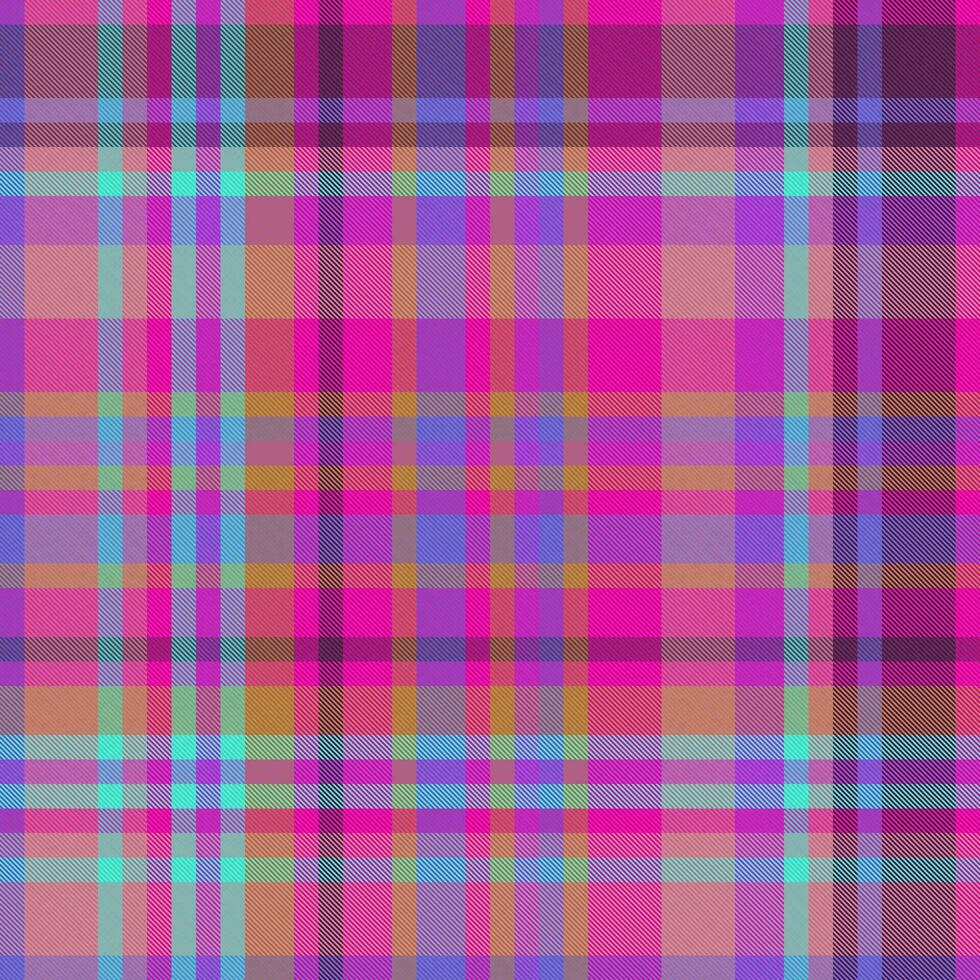 Textile check seamless of texture background pattern with a tartan fabric vector plaid.
