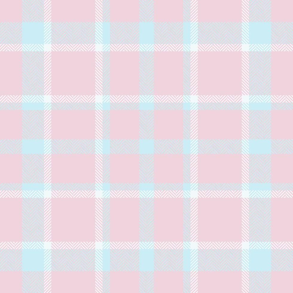 Plaid check pattern in pink. Seamless fabric texture. Tartan textile print. vector