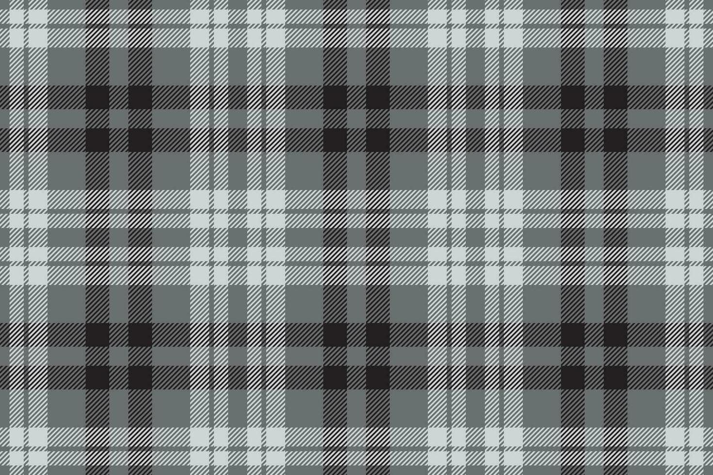 Plaid background, check seamless pattern in black white. Vector fabric texture for textile print, wrapping paper, gift card or wallpaper.