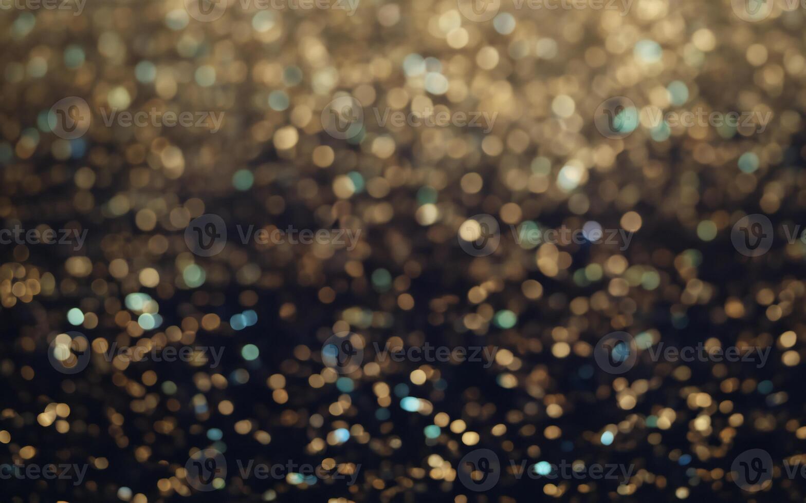 Background of abstract glitter lights with boke. Gold and black de focused boken effect. photo