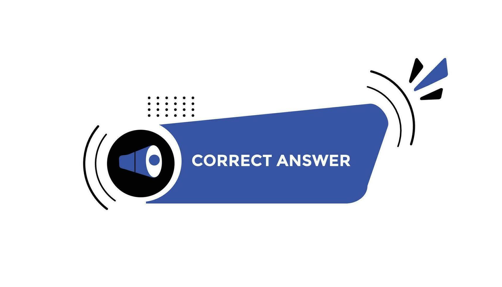 Correct answer button web banner templates. Vector Illustration