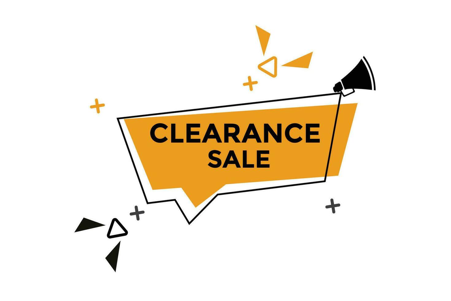 Clearance sale button web banner templates. Vector Illustration