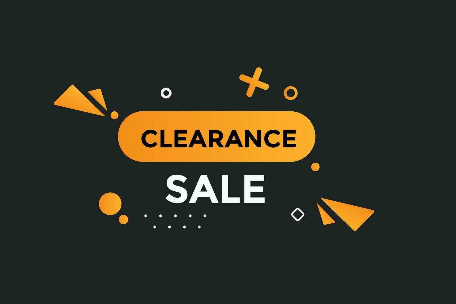 Clearance sale button web banner templates. Vector Illustration