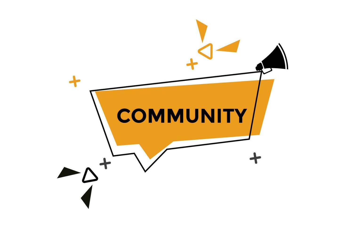 Community button web banner templates. Vector Illustration
