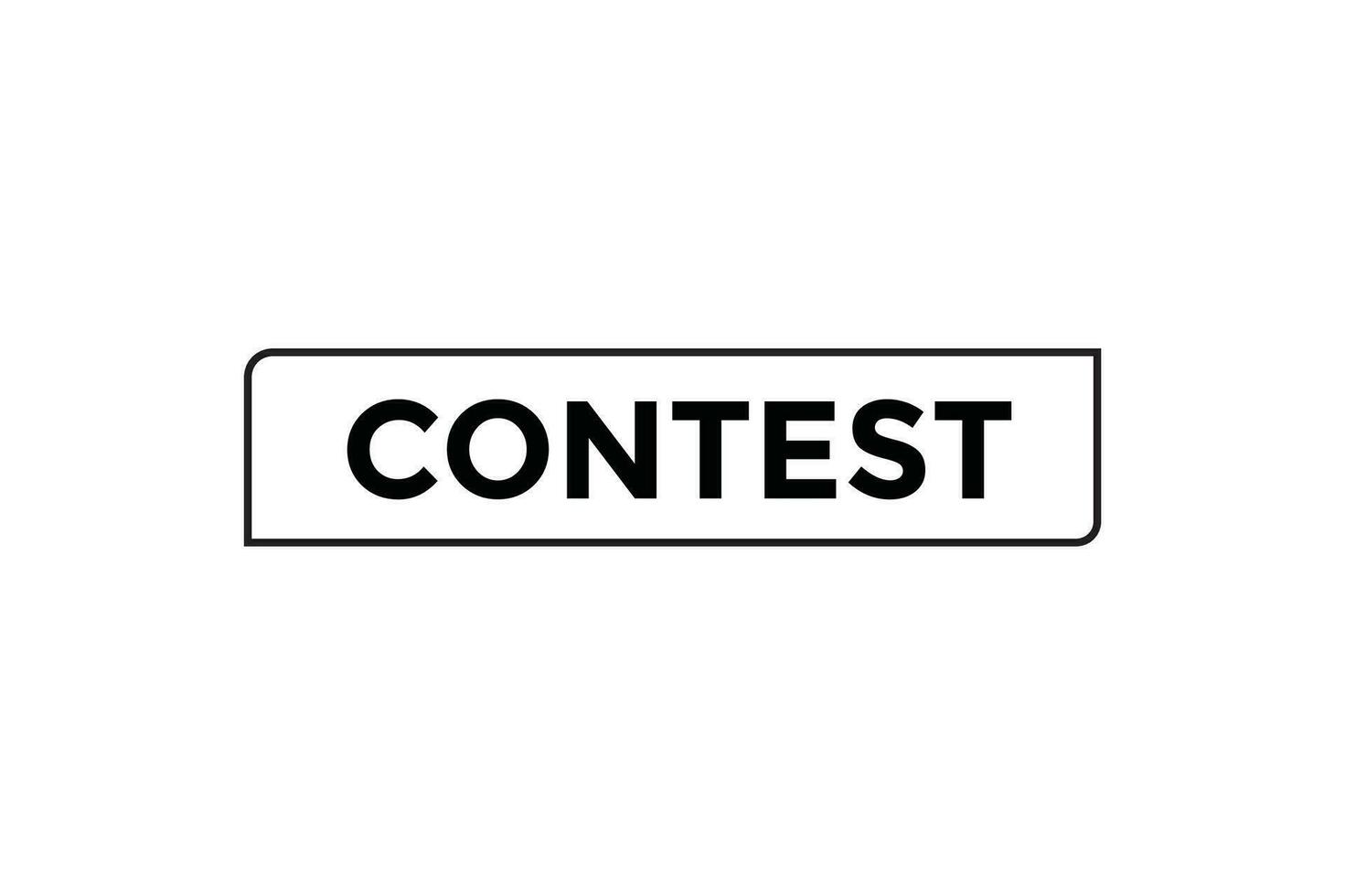 Contest button web banner templates. Vector Illustration