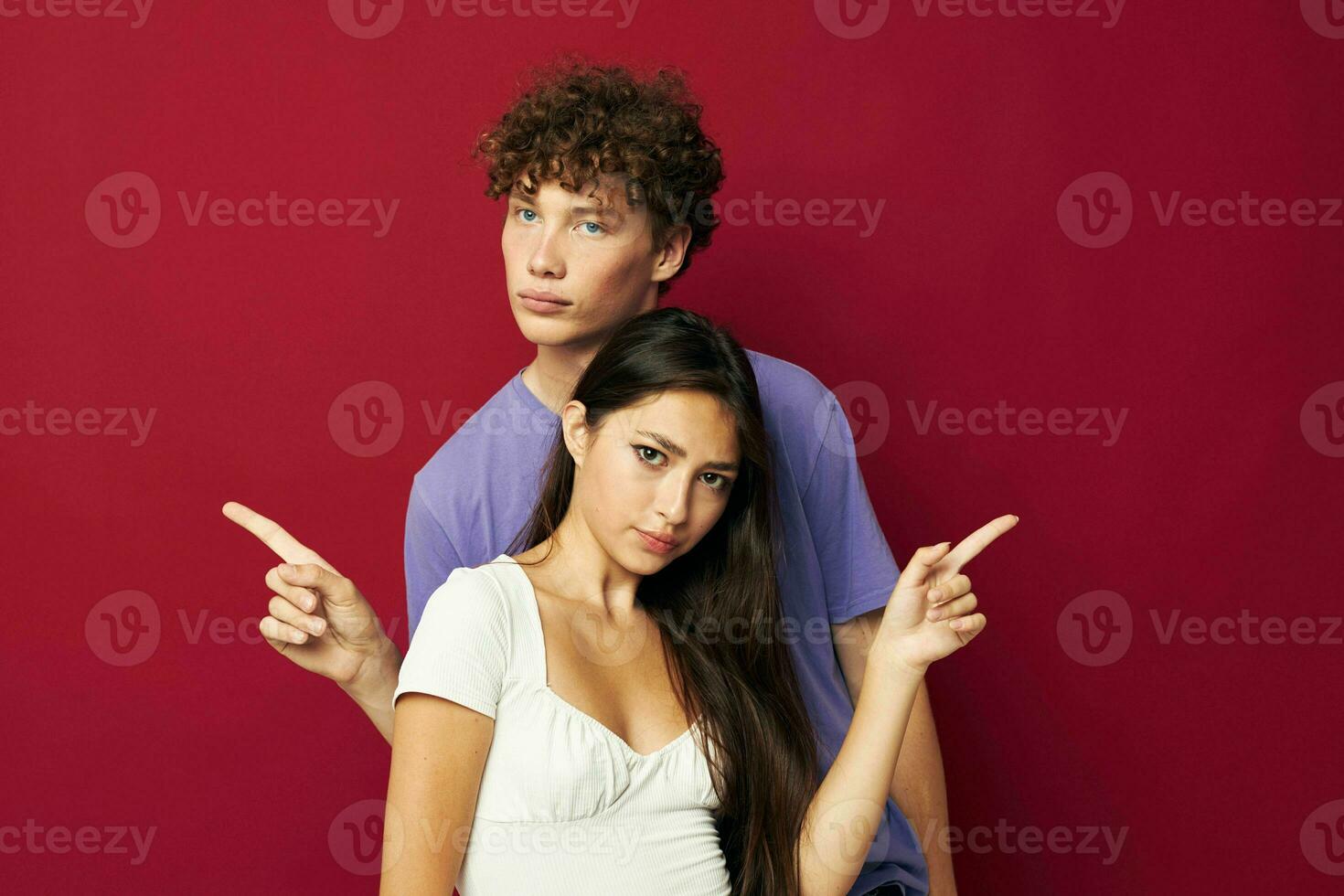 nice guy and girl summer style posing fashion emotions Youth style photo