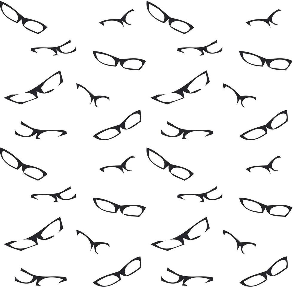 Seamless pattern sun glasses . Accessory silhouette vector