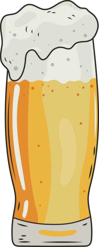 Cold Yellow Beer Mugs Bottle Toasting Cheers Illustration Graphic Element Art Card vector