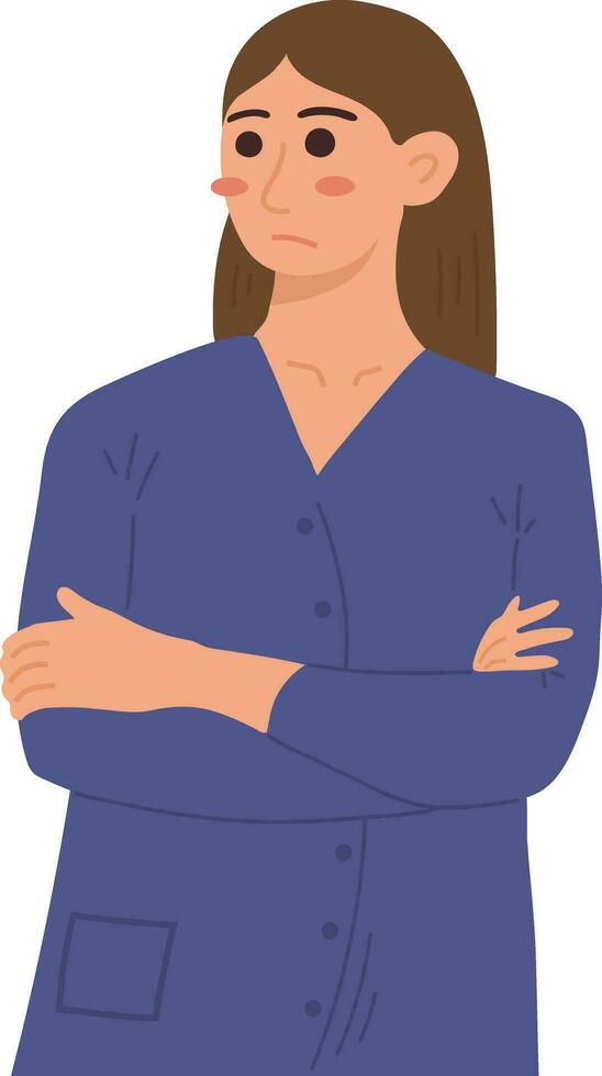 Thinking Person Mood, Pensive and Confuse Illustration Graphic Cartoon Art vector