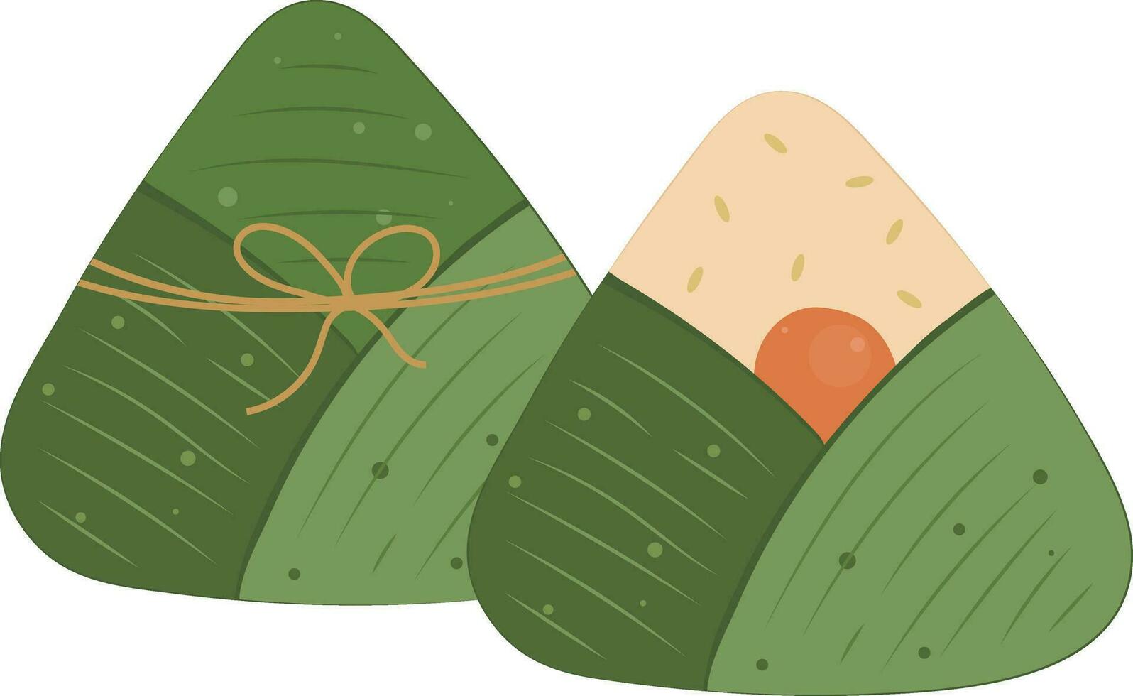 Traditional Zongzi Dumpling Food, Dragon Boat Festival Illustration Graphic Element vector