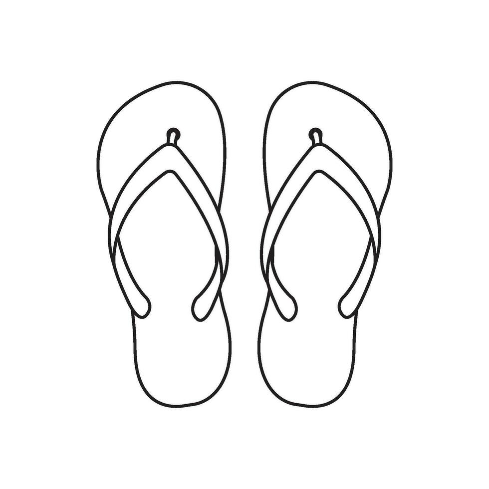 flip-flops icon vector