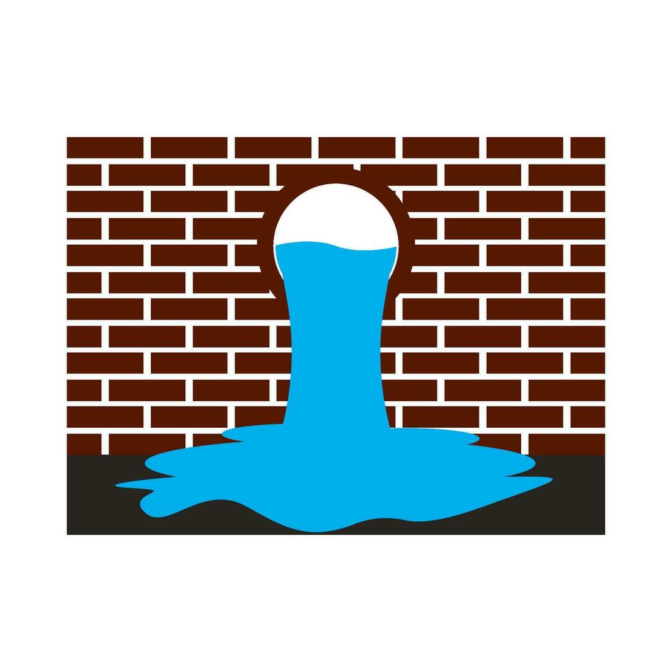 drainage channel or sewer icon vector
